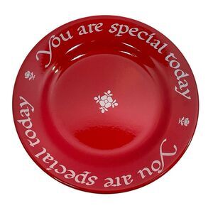 Vintage 1979 Waechtersbach Germany The RED PLATE "You Are Special Today"